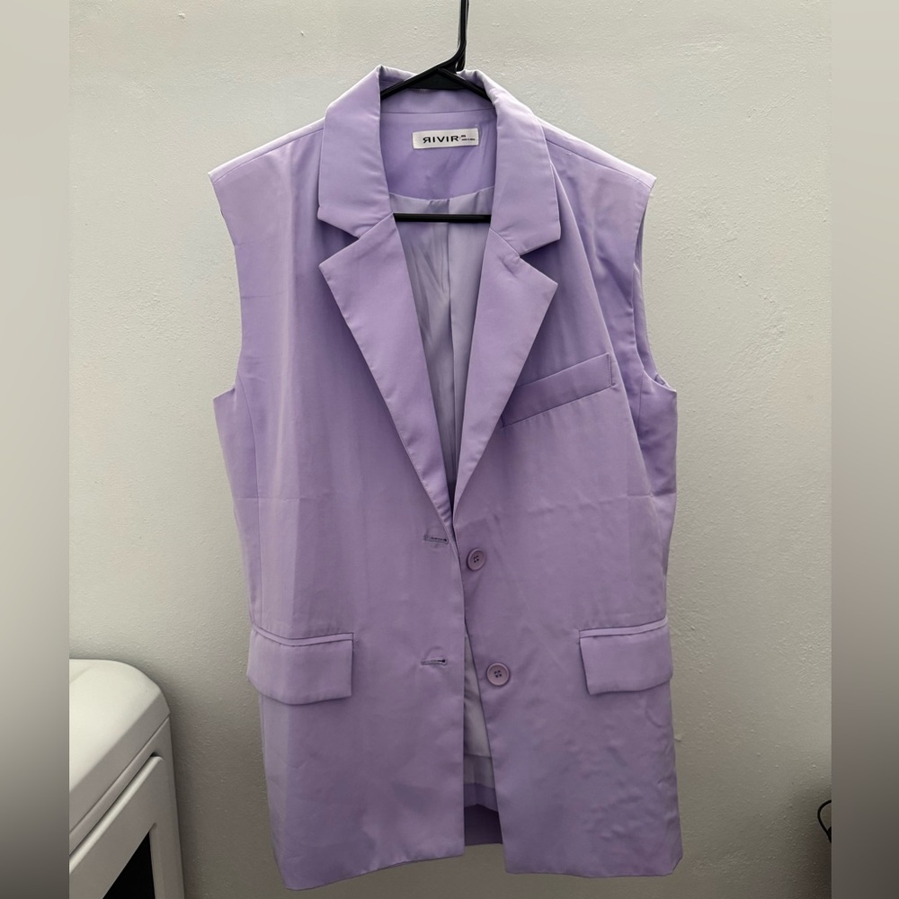 RIVIR Lavender Blazer SET (Vest and long pant)